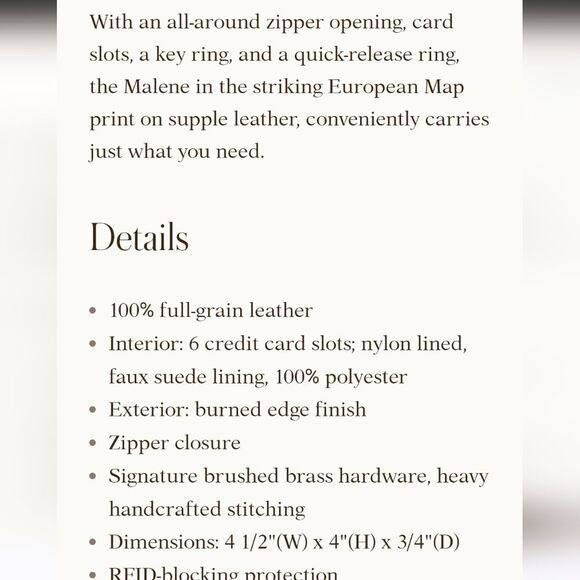 Patricia Nash Malene Wallet- European Map - Picture 5 of 8